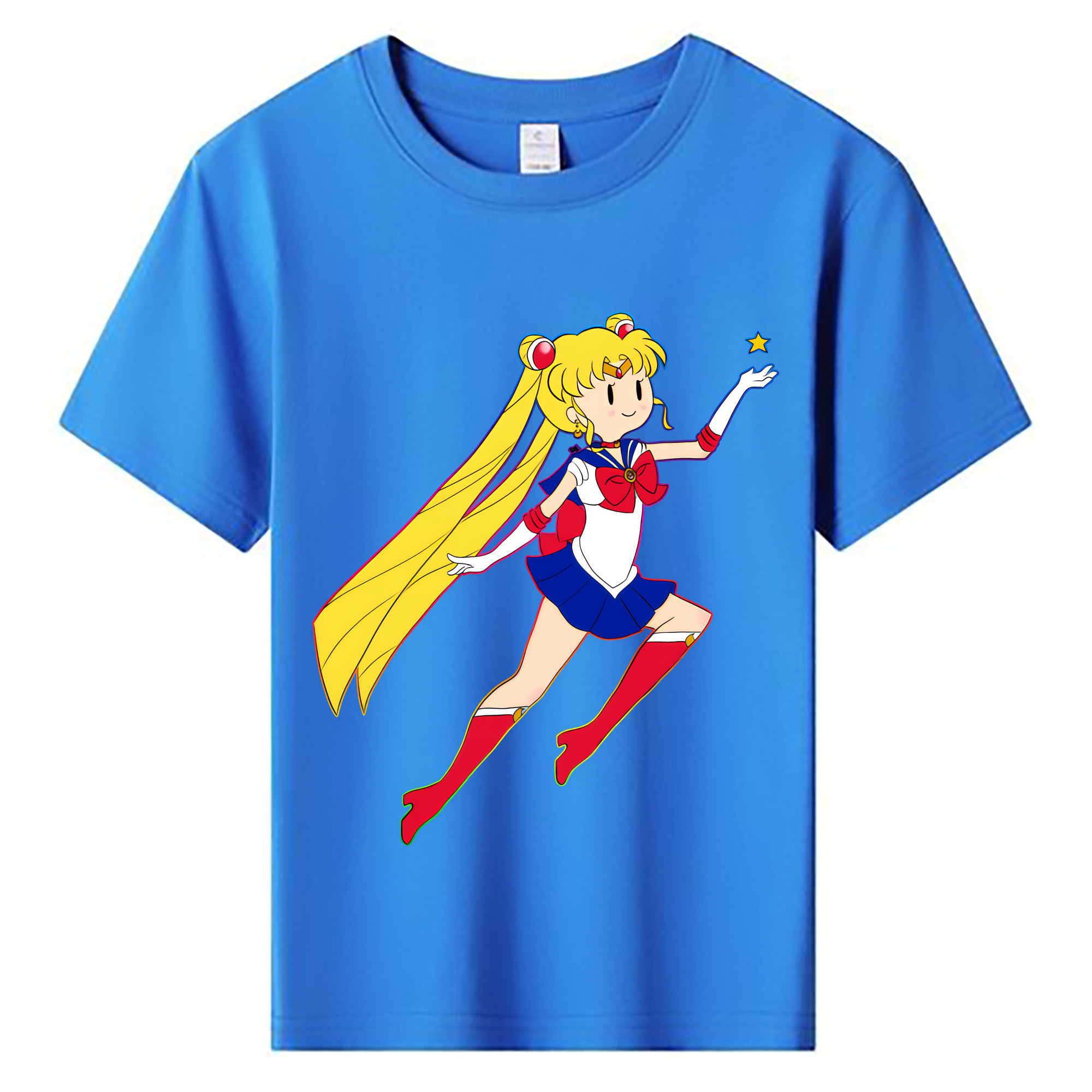 （画像用） 美少女戦士セーラームーン 月野 うさぎ つきの うさぎ Sailor Moon Tsukino Usagi 綿100％キッズTシャツ（フロントプリント）